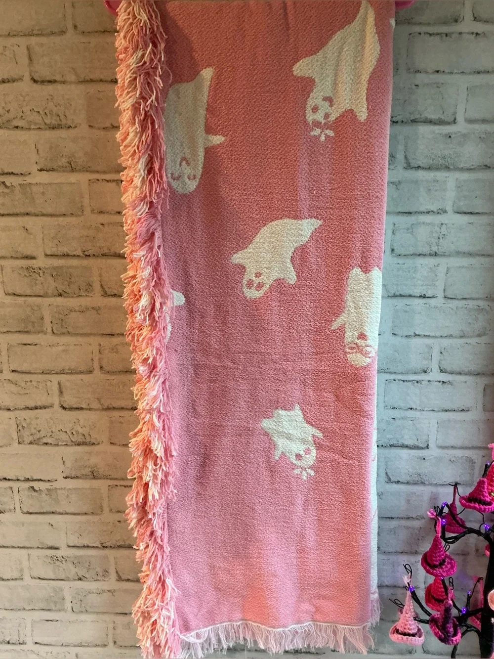 CUPCAKES & CASHMERE Where Is The Ghost Chenille Throw